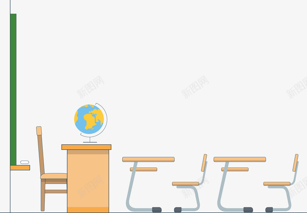 卡通教室课桌座椅png免抠素材_88icon https://88icon.com 卡通 地球仪 学校 学生 座椅 教室 教师 模板 课桌 课桌卡通