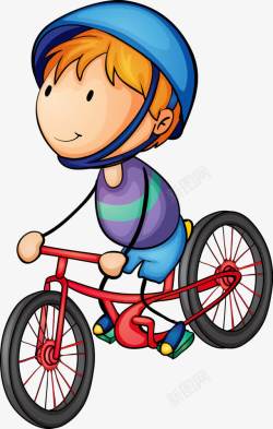 儿童便捷自行车骑自行车矢量图高清图片