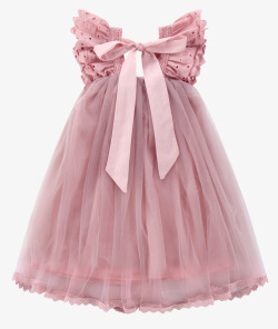 粉色公主儿童背心洋气纱裙连衣裙高清图片