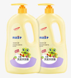 洗发沐浴二合一青蛙王子母婴洗护瓶装高清图片