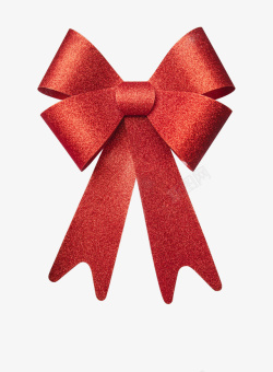 圣诞元素圣诞节元素蝴蝶结红色透明高清图片