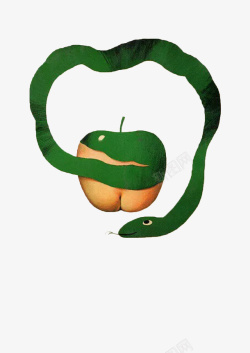 绿色毒蛇苹果书刊封面素材