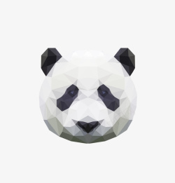 动物保护晶格可爱大熊猫头像高清图片