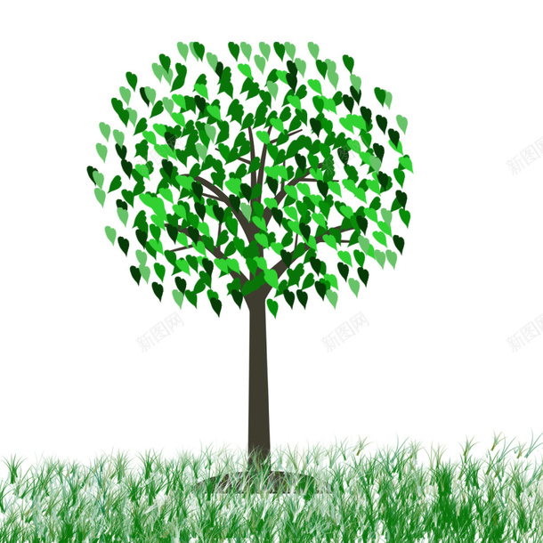 大树树叶草地春天psd免抠素材_88icon https://88icon.com 大树 春天 树叶 草地