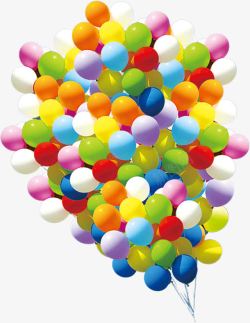 大量的彩色气球素材