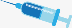 打针用的蓝色注射器素材