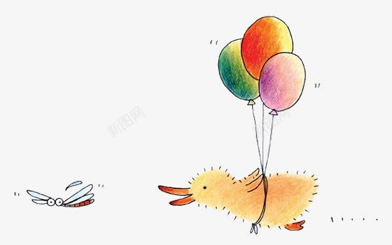 早起的鸟儿有虫吃png免抠素材_88icon https://88icon.com 卡通 可爱 小鸟 气球