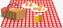 美味野餐春天野餐美味三明治高清图片