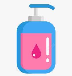 粉色水滴香波清洁护理图标高清图片