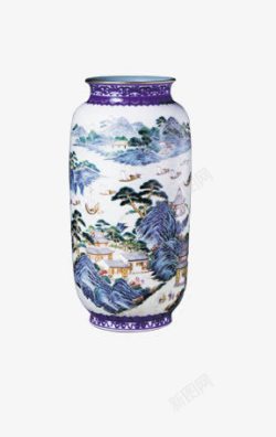 瓷器文化艺术青花瓷罐高清图片