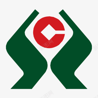 绿色农村信用社银行logo矢量图图标图标