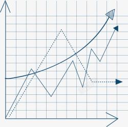 信息可视化设计蓝色网格数据折线图高清图片