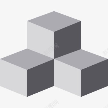 抽象符号立方体图标图标