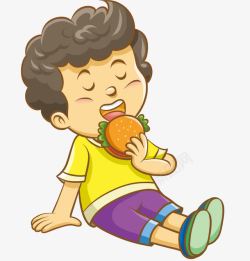 抱东西的儿童吃东西的儿童高清图片