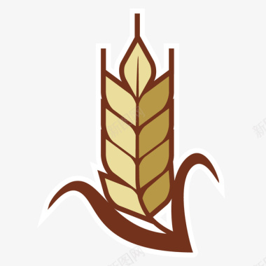 农业大麦麦穗logo图标图标