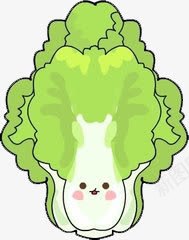 白菜png免抠素材_88icon https://88icon.com 卡通 可爱 清新 白菜 绿色 蔬菜 蔬菜Q版