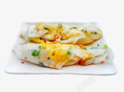广东煎饺美食传统广式早餐鸡蛋葱花肠粉高清图片