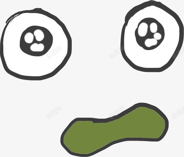 手绘卡通惊讶表情眼睛嘴巴png免抠素材_88icon https://88icon.com 卡通 嘴巴 惊讶 眼睛 表情