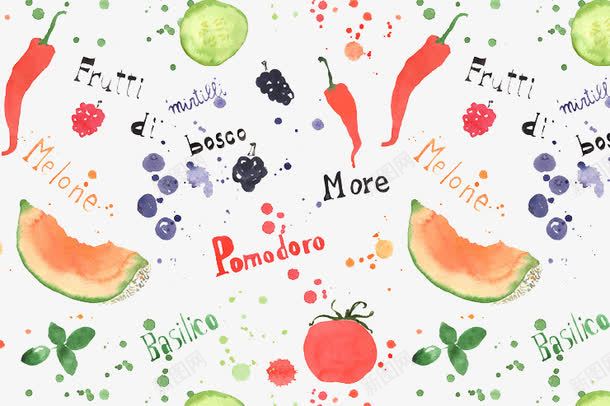 果蔬图案png免抠素材_88icon https://88icon.com 哈密瓜 图案设计 水果 葡萄 蔬菜 西红柿 辣椒