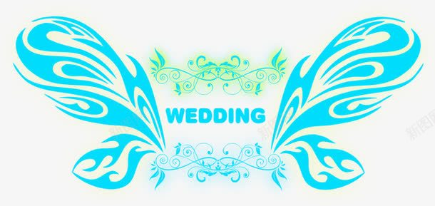 结婚心翅膀婚礼logo图标图标