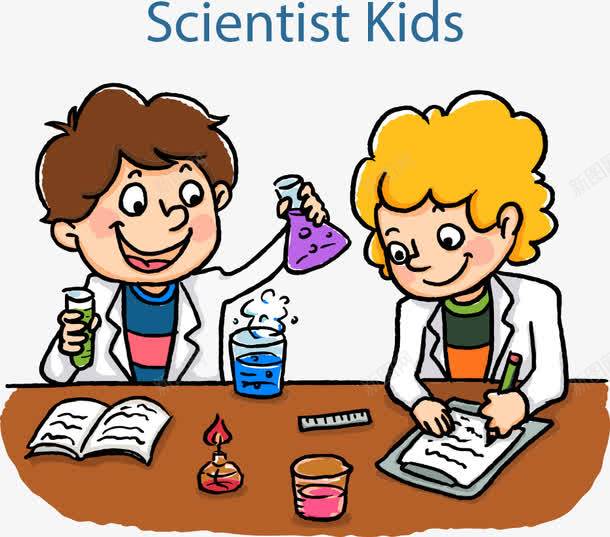 化学实验png免抠素材_88icon https://88icon.com 人物插画 化学 化学实验 卡通人物 学生 老师