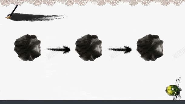 水墨中国风PPT模板png免抠素材_88icon https://88icon.com PPT元素 PPT模板 PPT背景 中国风 水墨