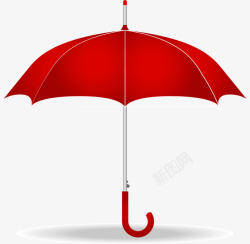 伞骨手绘红色雨伞高清图片