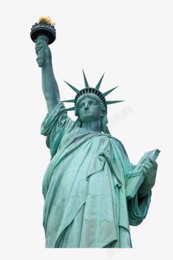 美国自由女神像白底素材