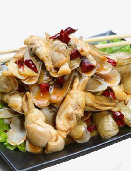 辣炒蛏子png免抠素材_88icon https://88icon.com 生菜 舌尖上的美食 蛏子 辣椒