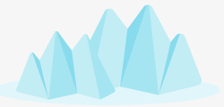 冰川背景迷你卡通冰山矢量图高清图片