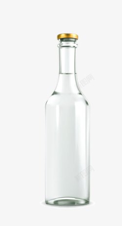 香槟瓶子质感白酒瓶子矢量图高清图片
