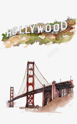 好莱坞标志世界名胜古迹高清图片