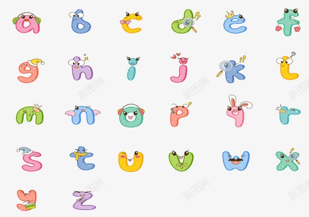 手绘卡通字母png免抠素材_88icon https://88icon.com ABCDEFG 五颜六色的花 可爱 字母 幼儿园 韩国