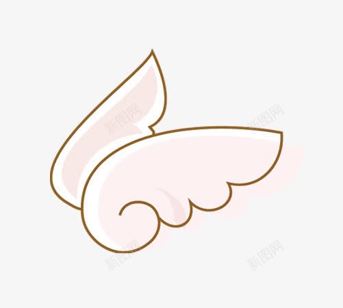 可爱的翅膀png免抠素材_88icon https://88icon.com 天使 手绘 描边 粉色 飞翔