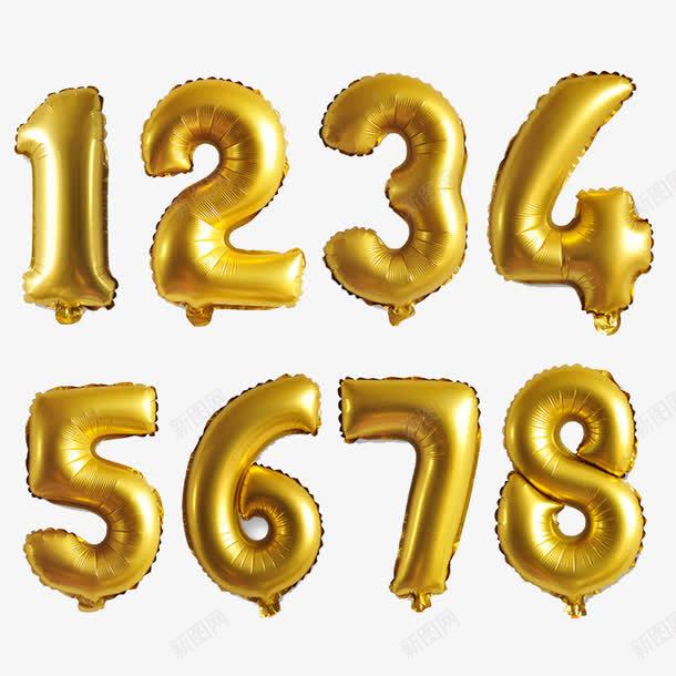 金色数字铝膜气球png免抠素材_88icon https://88icon.com 产品实物 婚礼派对 数字气球 生日派对装饰 蚊香状数字 金气球 铝箔气球