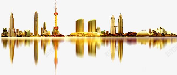 上海夜景png免抠素材_88icon https://88icon.com 上海 东方明珠塔 倒影 地产 城市现代上海 建筑 海岸 海景
