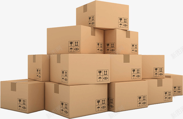 产品实物箱子png免抠素材_88icon https://88icon.com 一堆箱子 包装箱 纸盒箱子 长方体箱子