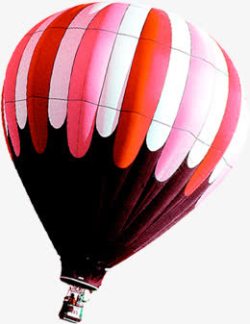 红白粉色彩明显热气球素材