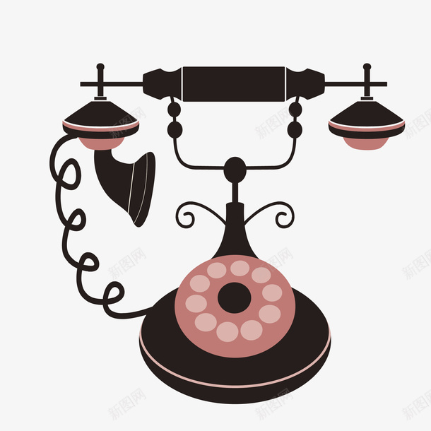 复古电话png免抠素材_88icon https://88icon.com 卡通电话 古代电话 复古电话 欧式电话 电话