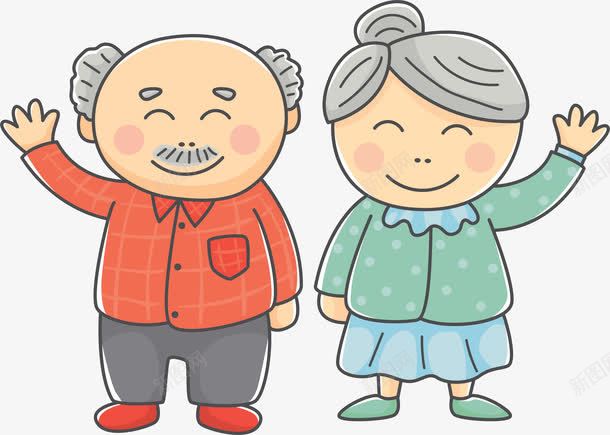 举手的老两口png免抠素材_88icon https://88icon.com 举手 人举手 公公婆婆 卡通手绘 卡通礼貌 外公外婆 夫妻 尊贤 打招呼 挥手 敬老 敬老孝亲 爷爷奶奶 白发老人 老两口 老夫老妻 高举手臂