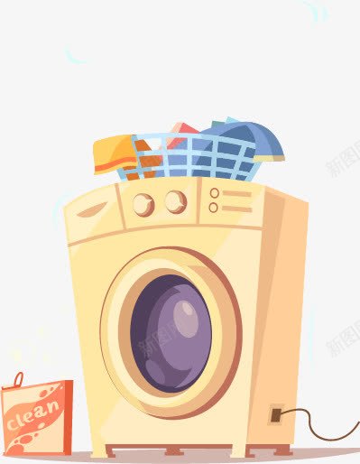 卡通洗衣机png免抠素材_88icon https://88icon.com 卡通 家电 扁平化 洗衣机 洗衣机场景 电器