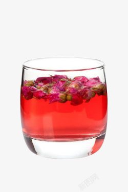 玻璃杯茶玫瑰花茶高清图片