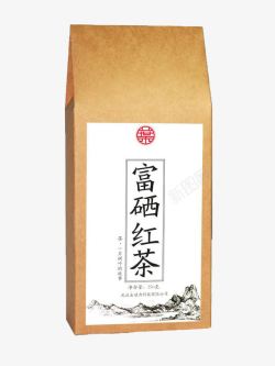 富硒大米富硒红茶包装高清图片