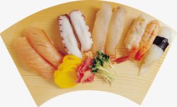 盘子里的美食寿司拼盘精美寿司拼盘高清图片