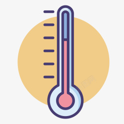 手绘测量温度计案高清图片