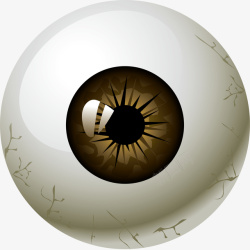 黑色瞳孔卡通立体眼球黑色眼仁元素高清图片