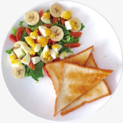 日系极简头像健康的果蔬沙拉早餐高清图片