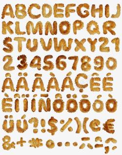 饼干数字饼干字母高清图片