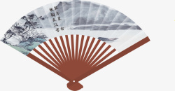 景色中国风创意扇子矢量图素材