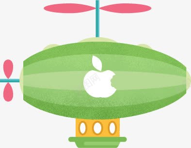 卡通热气球苹果标志png免抠素材_88icon https://88icon.com 卡通 标志 热气球 苹果